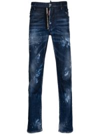 ＜Farfetch＞ ★39%OFF！Dsquared2 Cool Guy ダメージ ストレートジーンズ - ブルー画像