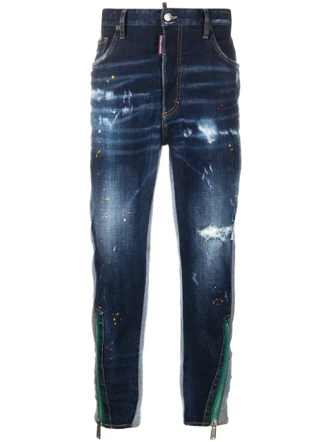 dsquared jeans paint splash