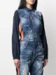 Dsquared2 side-stripe cropped denim jacket