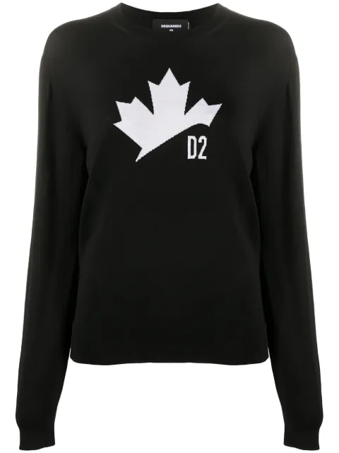 Dsquared2 logo-print knitted jumper