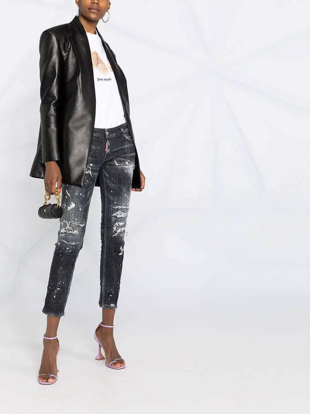 Image 2 of Dsquared2 distressed skinny jeans