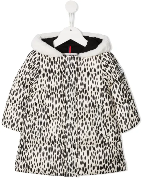 Moncler Enfant Jaqueta matelassê com estampa de poás 