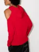 RtA cut-out shoulders hooded jumper