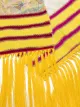 ETRO floral print striped fringed scarf