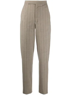 pinstripe tapered trousers women's