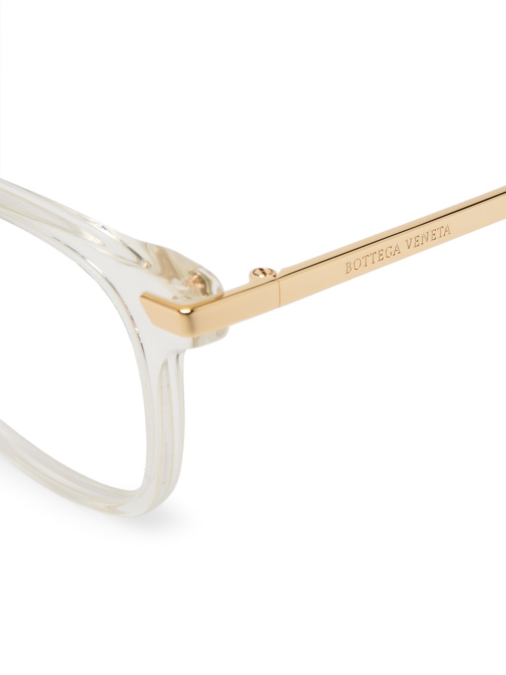 фото Bottega veneta eyewear очки в квадратной оправе с логотипом