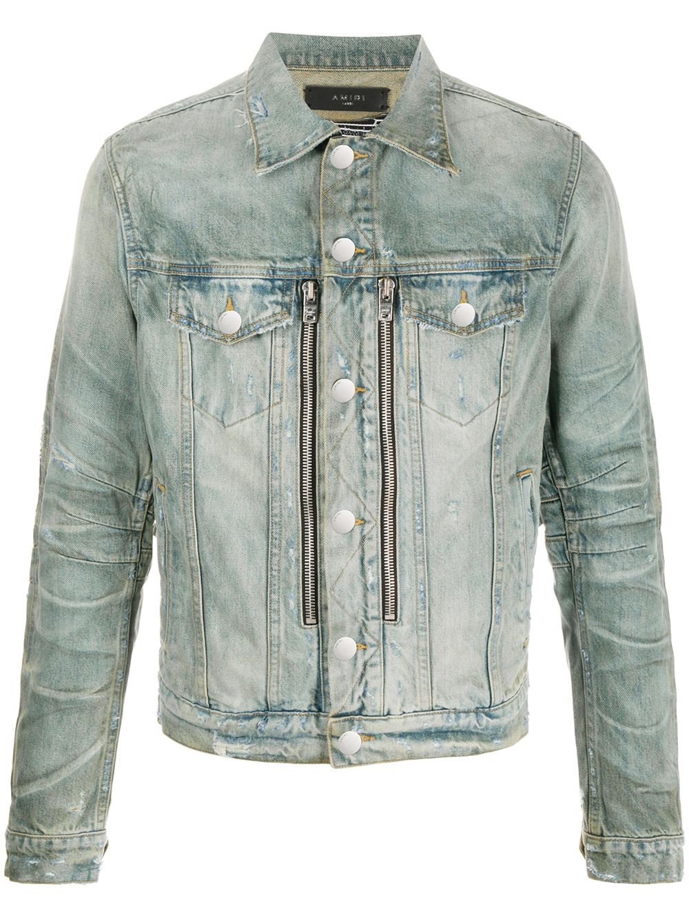 Amiri Blue Denim Mx2 Trucker Jacket In Vintageindi | ModeSens