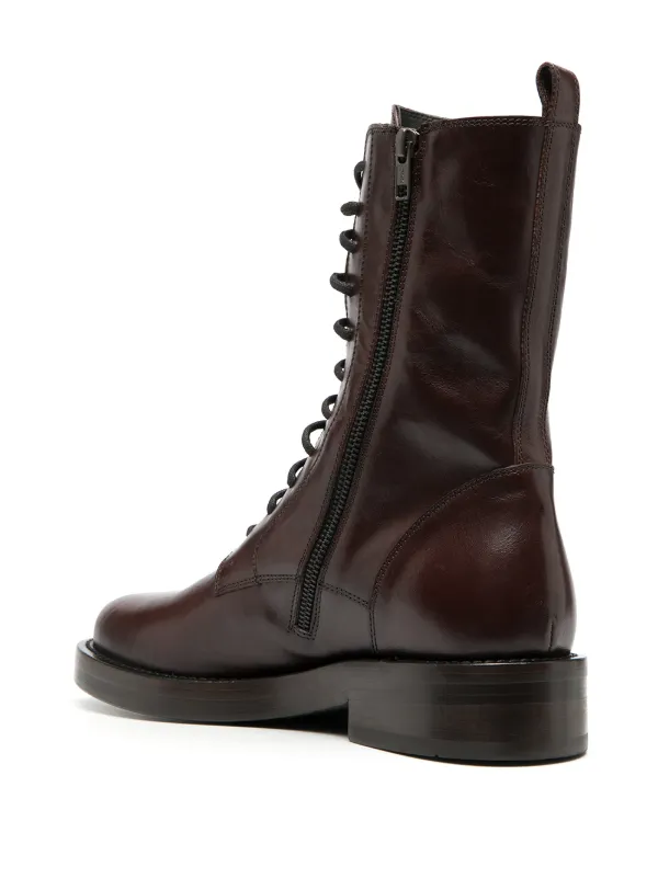ann demeulemeester triple lace up boots