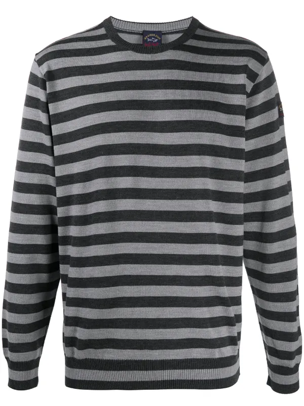 striped long sleeve sweatshirt