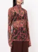 ONALAJA abstract-print sheer top