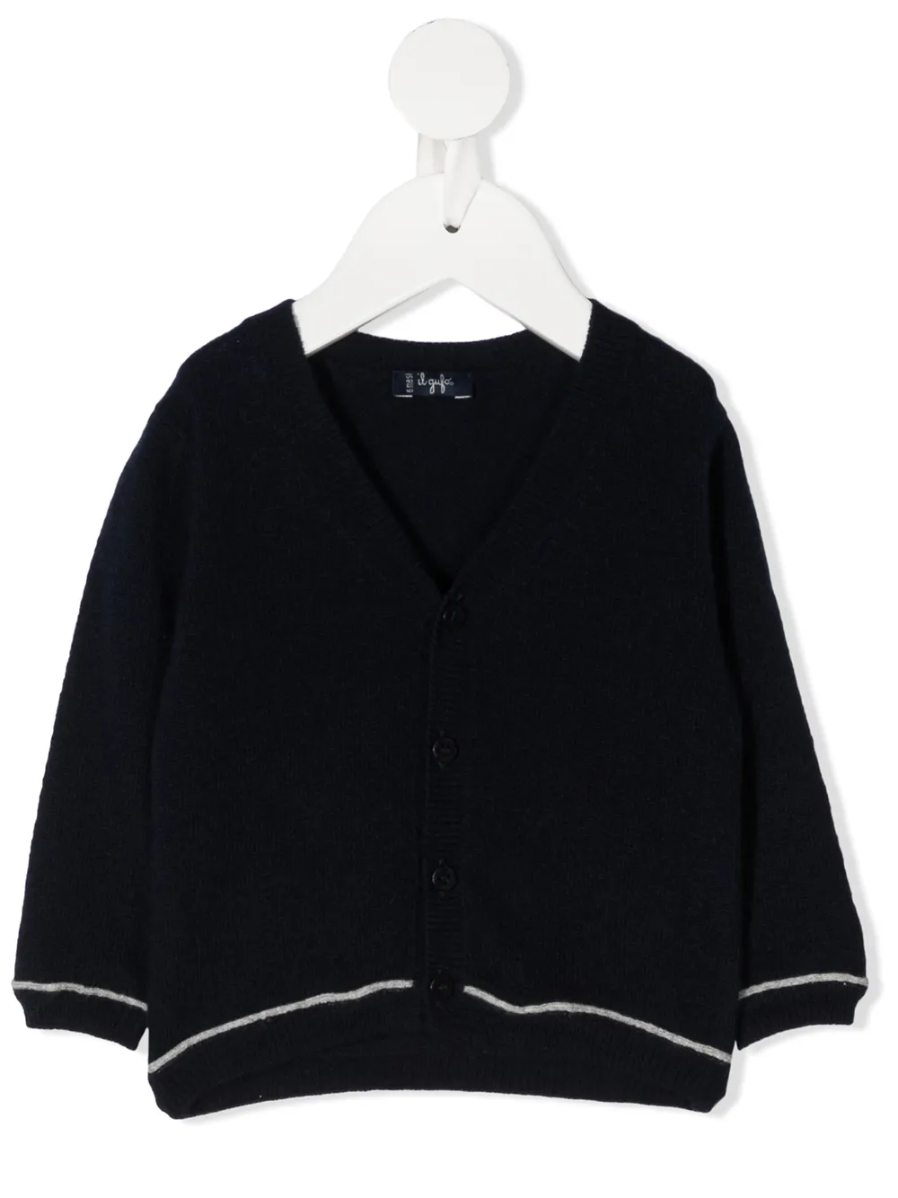 

Il Gufo contrast-trim cardigan - Blue