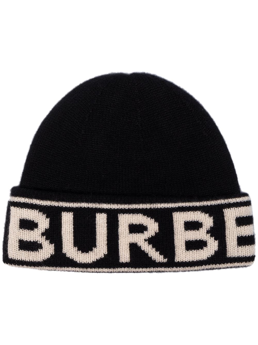 фото Burberry кашемировая шапка бини с логотипом