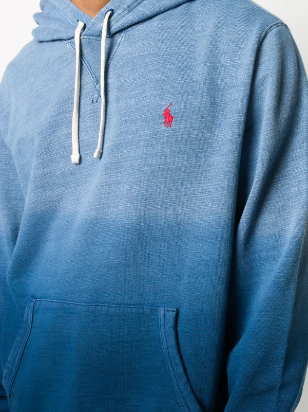 polo ralph lauren ombre fleece hoodie