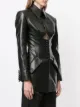 Aleksandre Akhalkatsishvili cut-out leather jacket