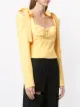 Aleksandre Akhalkatsishvili cropped sweetheart-neck top