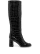 Image 1 of RED(V) embossed calf-length boots