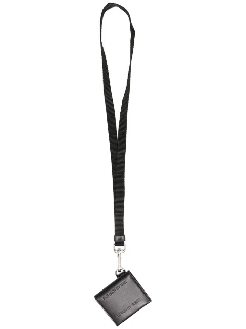 Neil Barrett embossed-lettering lanyard cardholder