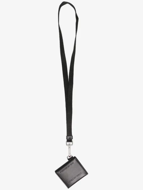 Neil Barrett embossed-lettering lanyard cardholder