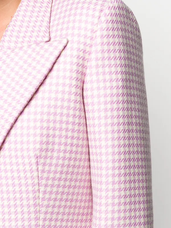 pink houndstooth blazer
