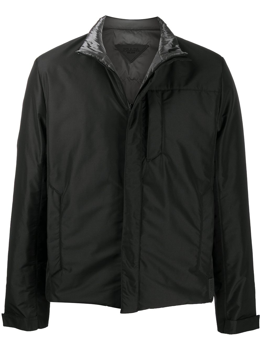 Prada zip-up down jacket - Black