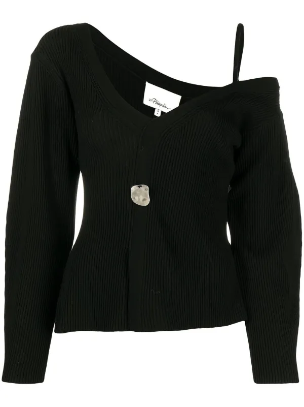 black asymmetric jumper