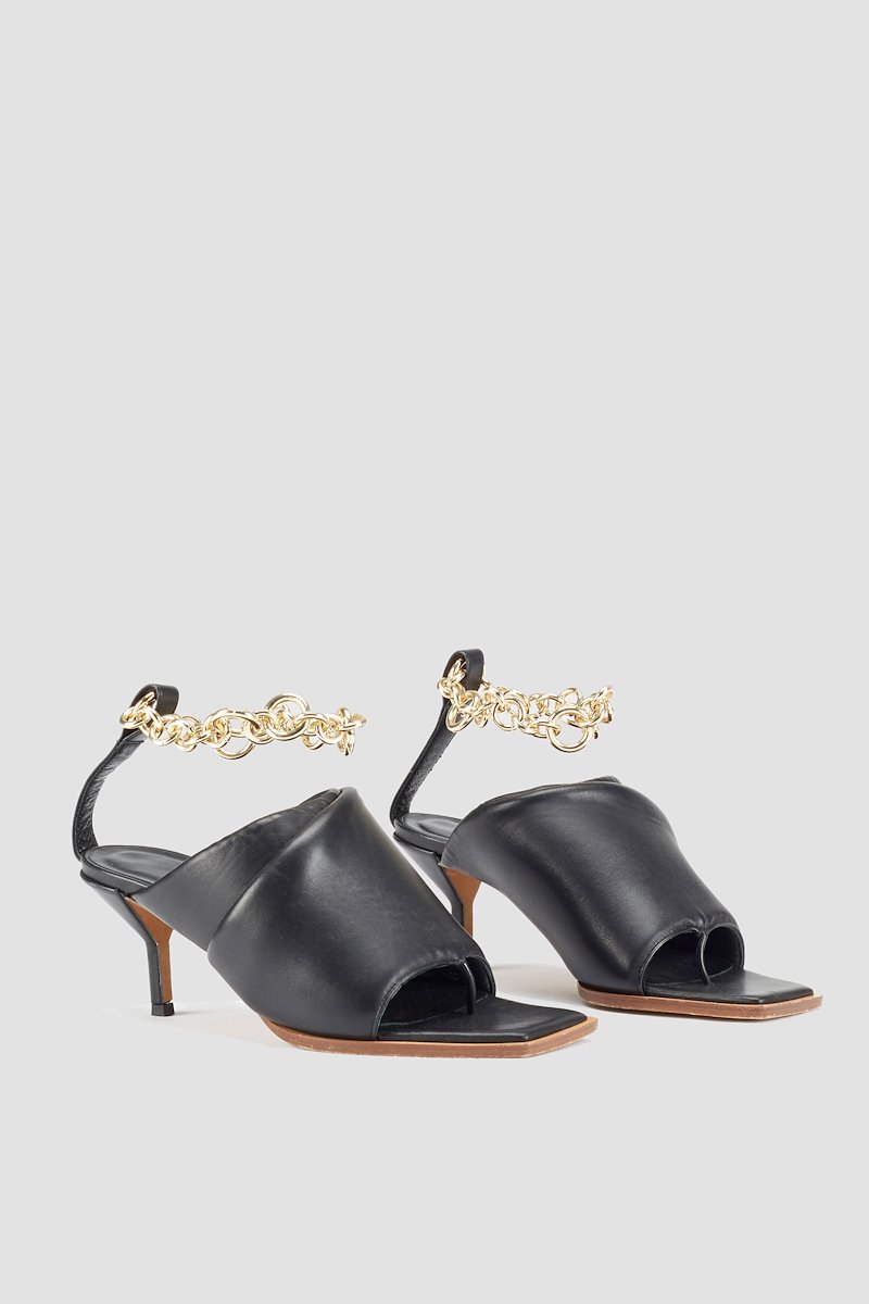Georgia Chain Padded Mule-black #1 Georgia Chain Padded Mule, BLACK Furs & Skins->Lamb Skin Georgia Chain Padded Mule from 3.1 Phillip Lim. - 1