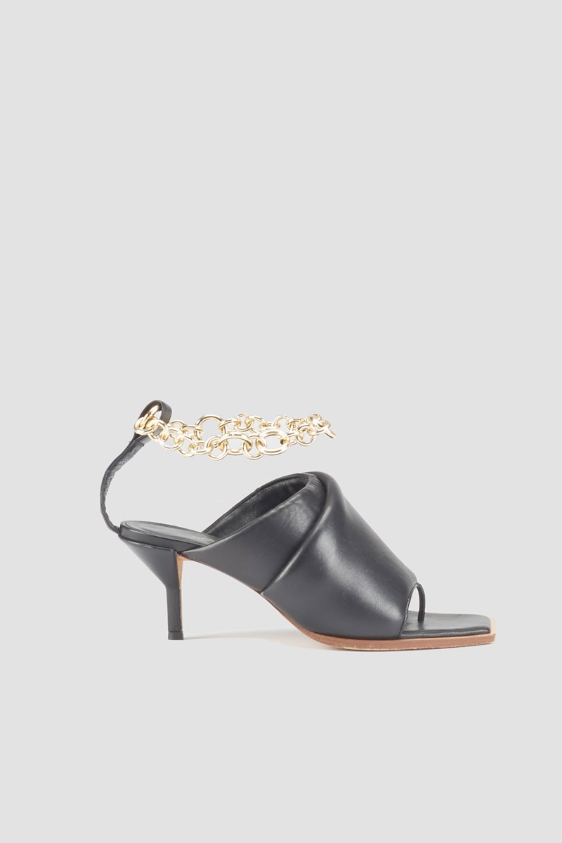 Georgia Chain Padded Mule-black #0 Georgia Chain Padded Mule, BLACK Furs & Skins->Lamb Skin Georgia Chain Padded Mule from 3.1 Phillip Lim. - 2
