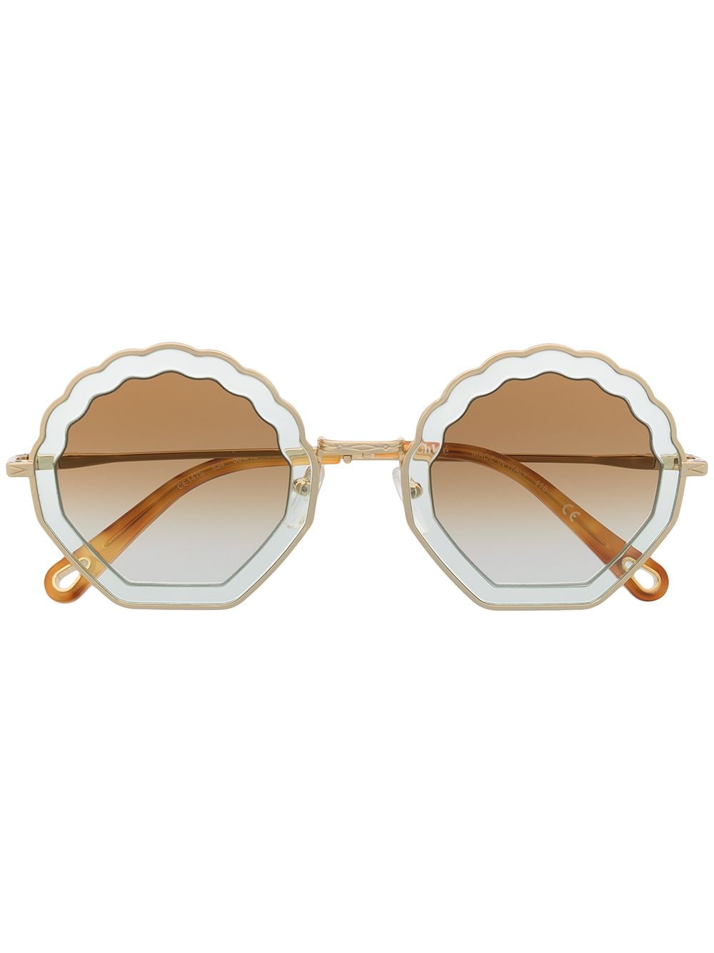 фото Chloé eyewear солнцезащитные очки rosie в круглой оправе