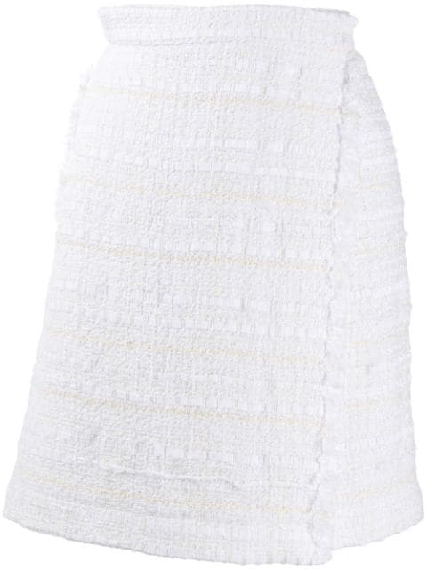 Thom Browne frayed tweed wrap shorts