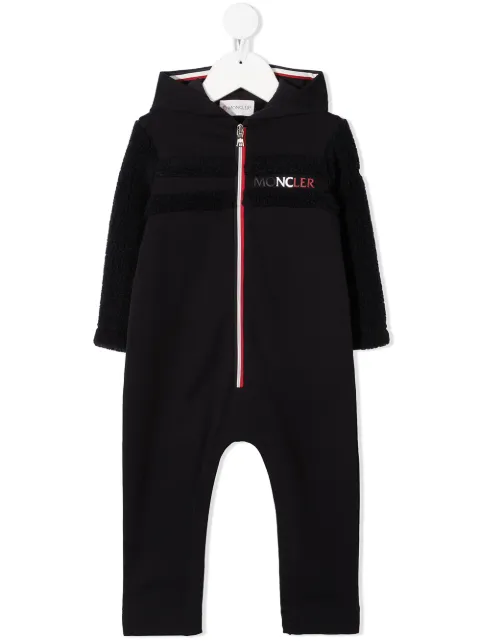 Moncler Enfant Zip Through Hooded Romper Farfetch