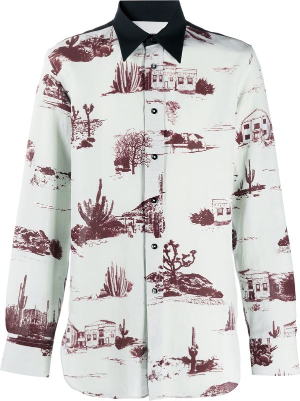 western print shirt