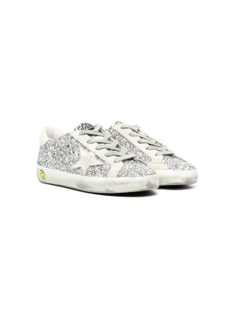 Golden Goose Kids Superstar glitter low-top sneakers