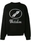 We11done logo intarsia jumper - Black