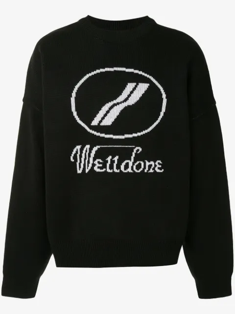 We11done logo intarsia jumper