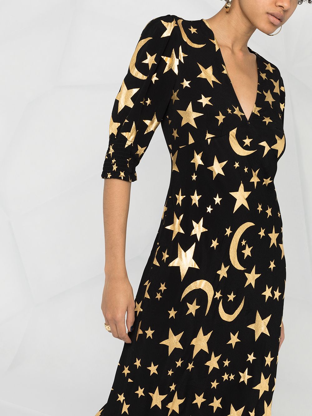 фото Rixo star-print midi dress