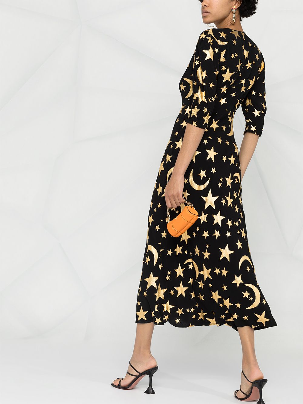 фото Rixo star-print midi dress