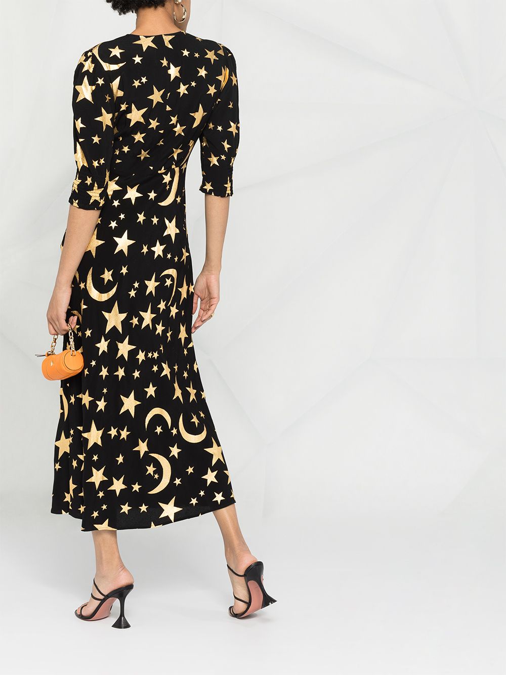 фото Rixo star-print midi dress