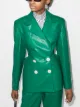 Image 2 of ANOUKI double-breasted faux-leather blazer
