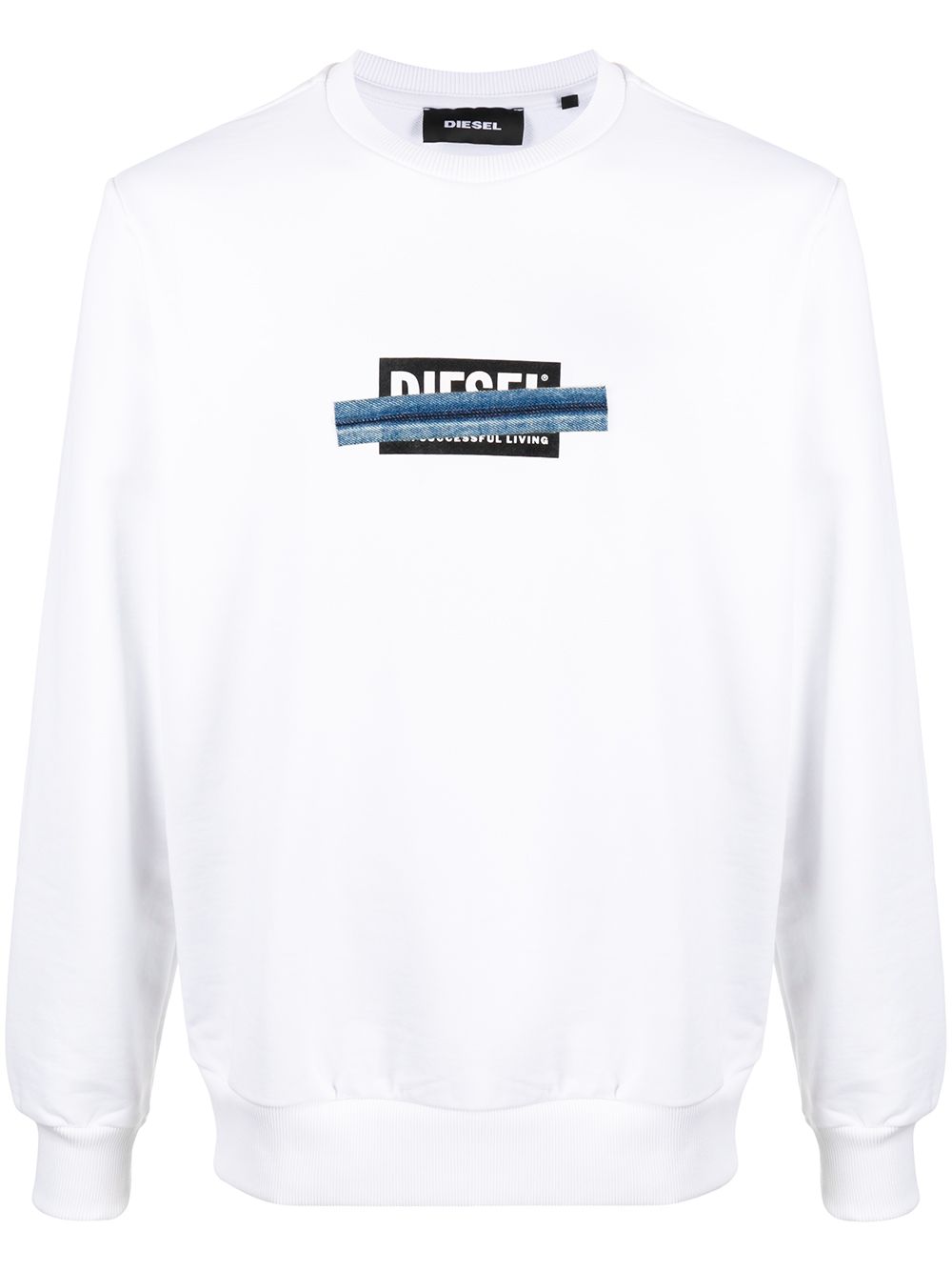 

Diesel logo-print crew neck sweatshirt - White