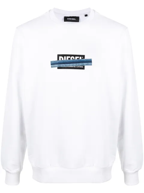 logo-print crew neck sweatshirt
