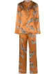 Image 1 of Olivia von Halle Zebra-print silk pyjamas