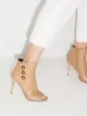 Balmain Sara 100mm leather ankle boots