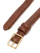 Black & Brown Lydia crocodile-effect leather belt