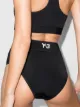 Y-3 logo-print bikini bottoms