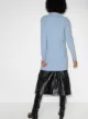 GANNI crystal-button ribbed-knit cardigan