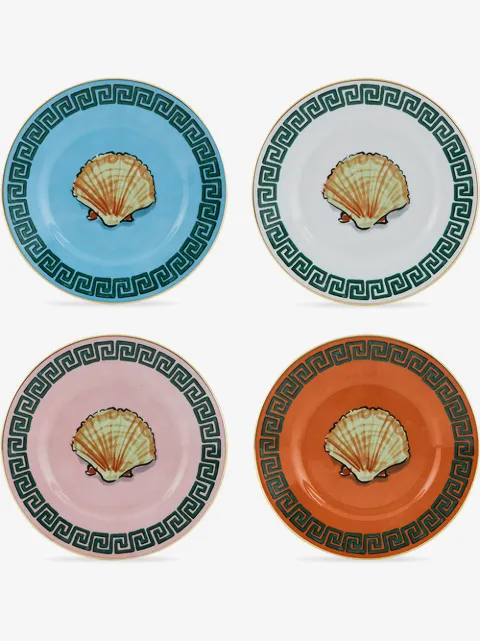 GINORI 1735 4er-Set 'Il Viaggio di Nettuno' Beilagenteller