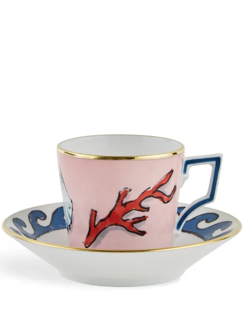 GINORI 1735 Viaggio di Nettuno coffee cups and saucers (set of 2)