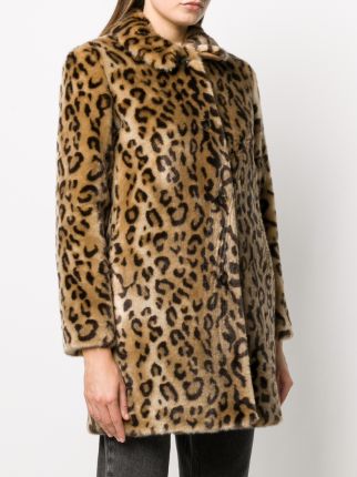 leopard-print faux-fur coat展示图