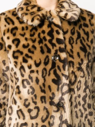 leopard-print faux-fur coat展示图