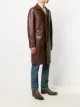 Sunflower single-breasted leather coat